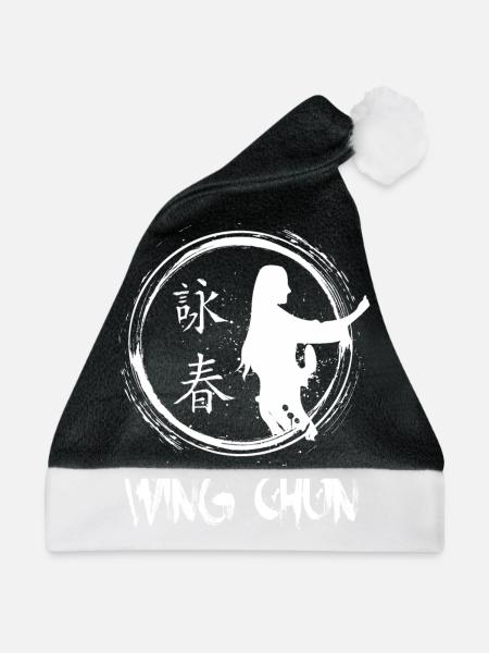 Wing chun Wingtsun - Weihnachtsmütze - Schwarz/Weiß - Vorne