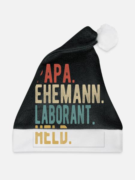 Laborant Papa Ehemann Held - Weihnachtsmütze - Schwarz/Weiß