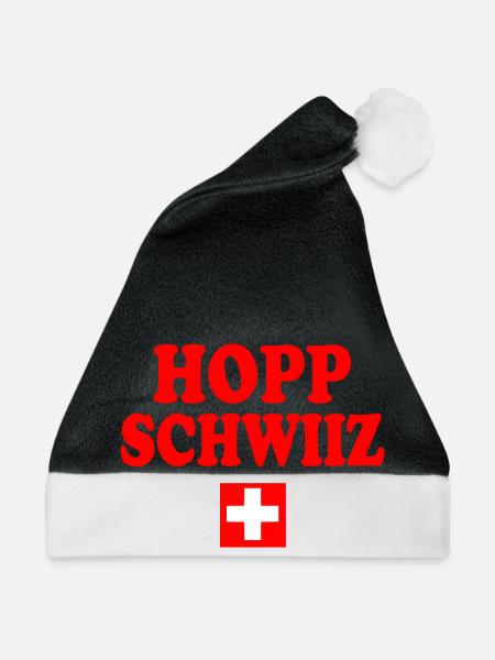 Hopp schwiiz - Weihnachtsmütze - Schwarz/Weiß