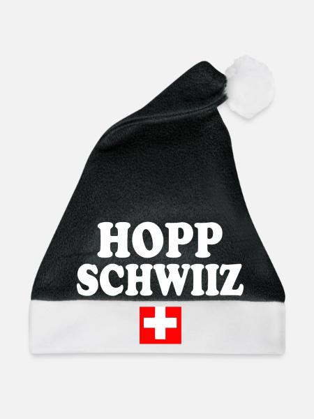 Hopp schwiiz - Weihnachtsmütze - Schwarz/Weiß