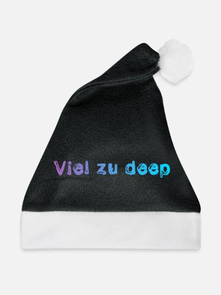 Viel zu deep - Weihnachtsmütze - Schwarz/Weiß