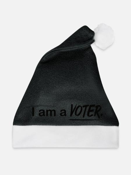 Voter Vote - Weihnachtsmütze - Schwarz/Weiß - Vorne