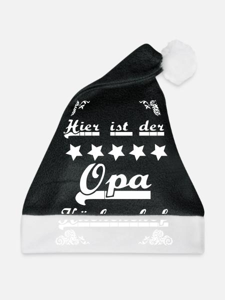 Opa ist Küchenchef - Weihnachtsmütze - Schwarz/Weiß