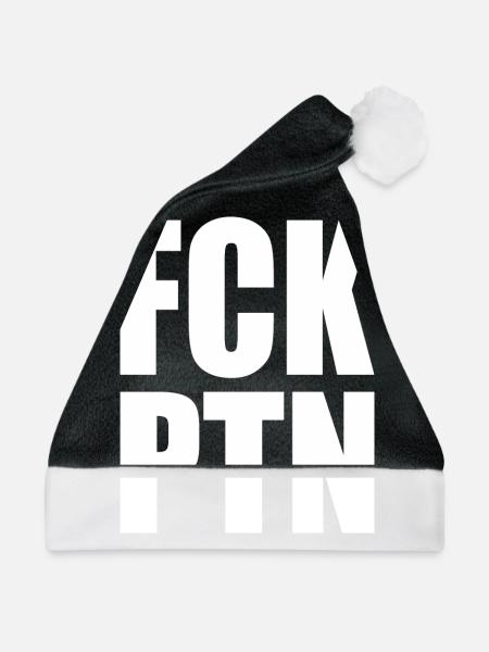 fck ptn - Weihnachtsmütze - Schwarz/Weiß - Vorne