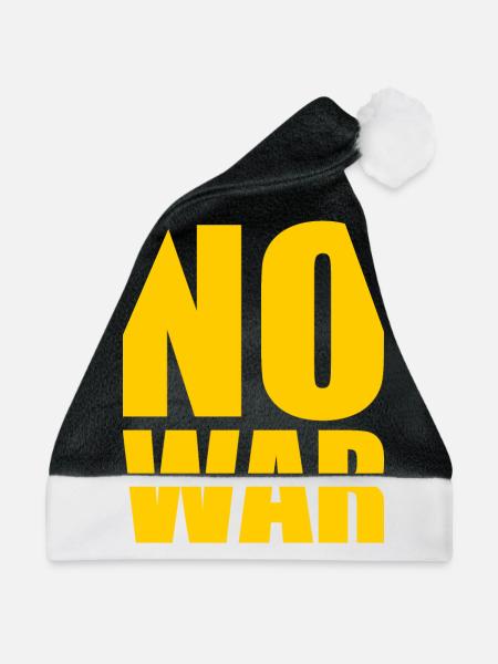 No war - Weihnachtsmütze - Schwarz/Weiß - Vorne