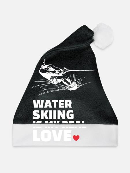 Ich Liebe Wasserski - Weihnachtsmütze - Schwarz/Weiß