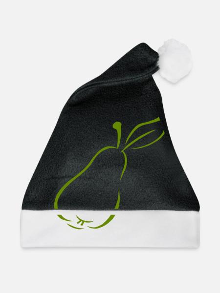 Birne - Weihnachtsmütze - Schwarz/Weiß