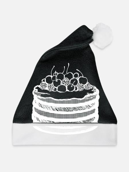 Kuchen Backen Bäcker Konditor - Weihnachtsmütze - Schwarz/Weiß