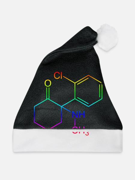 Ketamin Strukturformel - Weihnachtsmütze - Schwarz/Weiß