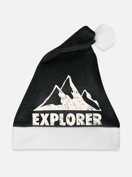 EXPLORER - Weihnachtsmütze - Schwarz/Weiß - Vorne