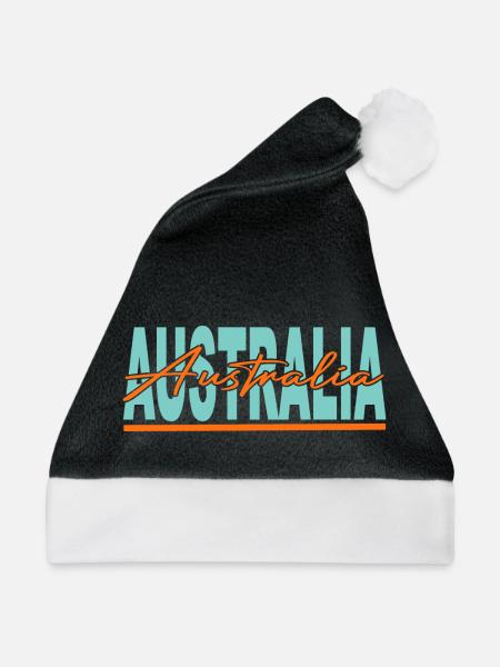 Australia - Weihnachtsmütze - Schwarz/Weiß