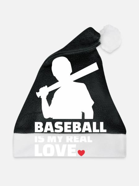 Ich Liebe Baseball Stilvolles - Weihnachtsmütze - Schwarz/Weiß