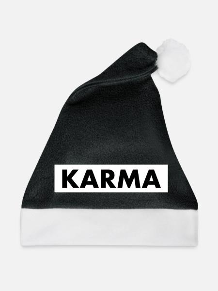 Karma - Weihnachtsmütze - Schwarz/Weiß - Vorne