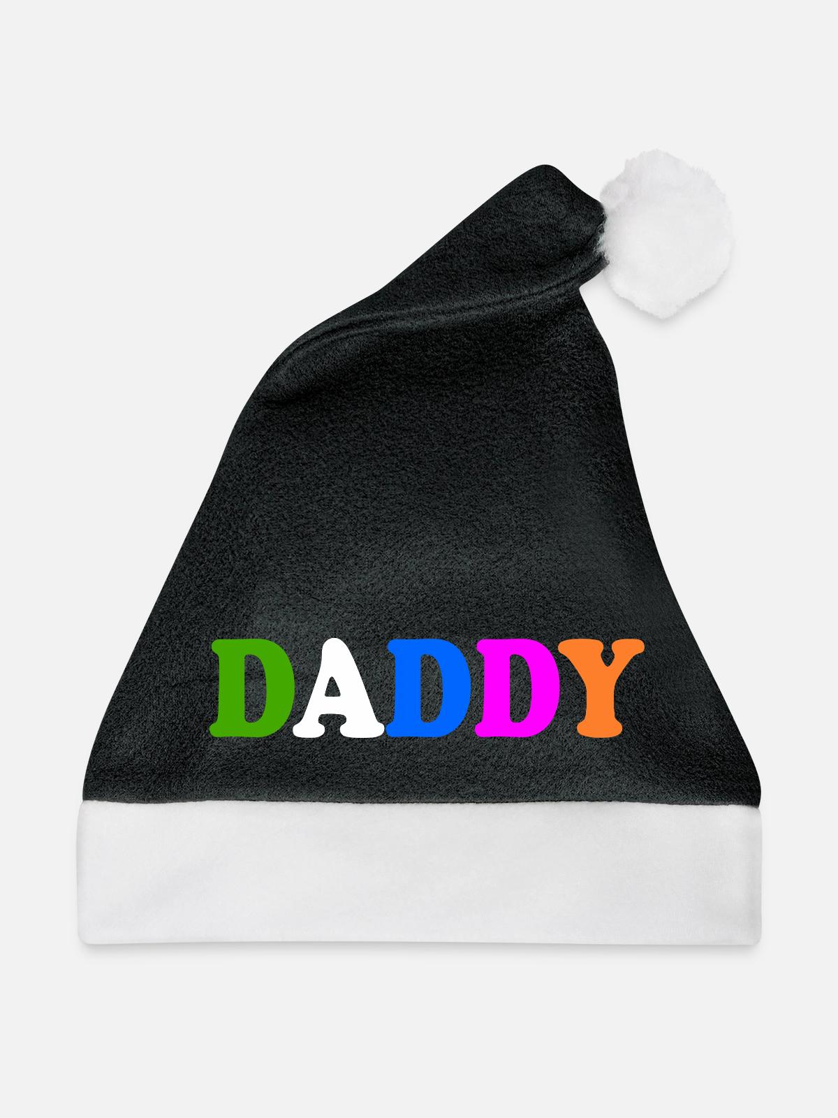 Daddy - Weihnachtsmütze - Schwarz/Weiß - Vorne