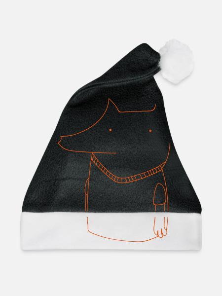 FoxShirt - Weihnachtsmütze - Schwarz/Weiß