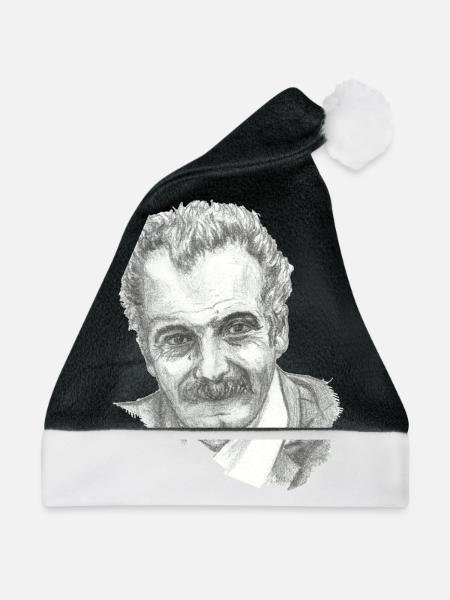 Georges Brassens - Weihnachtsmütze - Schwarz/Weiß - Vorne