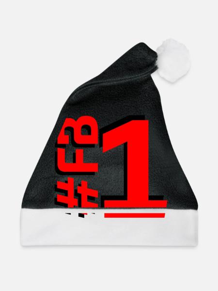 FB1-KARTON - Weihnachtsmütze - Schwarz/Weiß