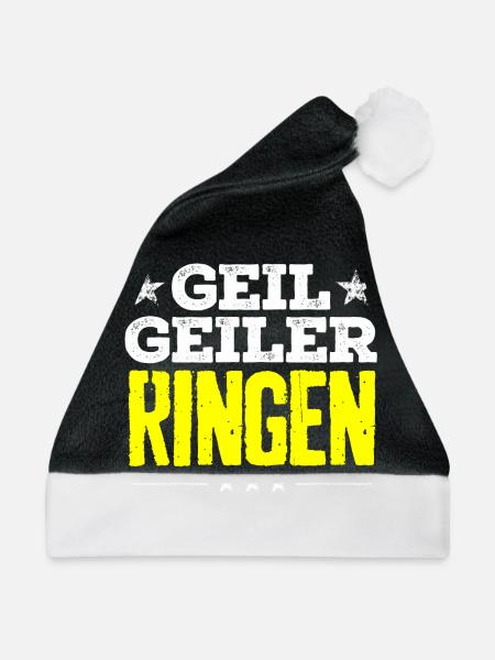 ringen - geil - Weihnachtsmütze - Schwarz/Weiß