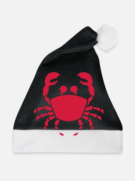 Krabbe - Weihnachtsmütze - Schwarz/Weiß - Vorne