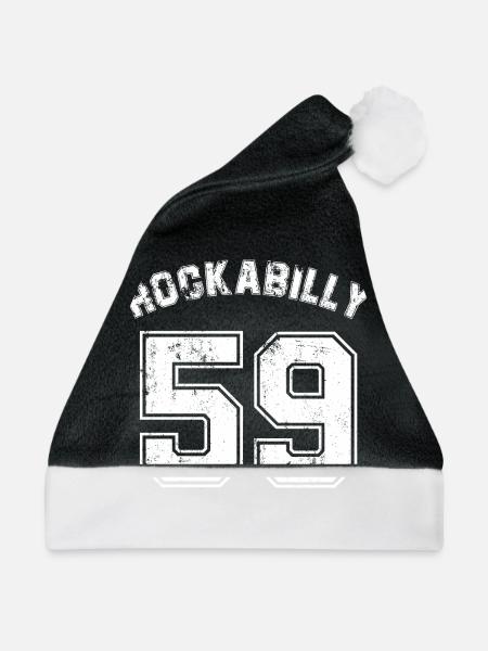 Rockabilly Rumble 59 - Weihnachtsmütze - Schwarz/Weiß