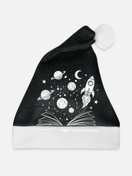 Magisches Buch des Universums - Weihnachtsmütze - Schwarz/Weiß