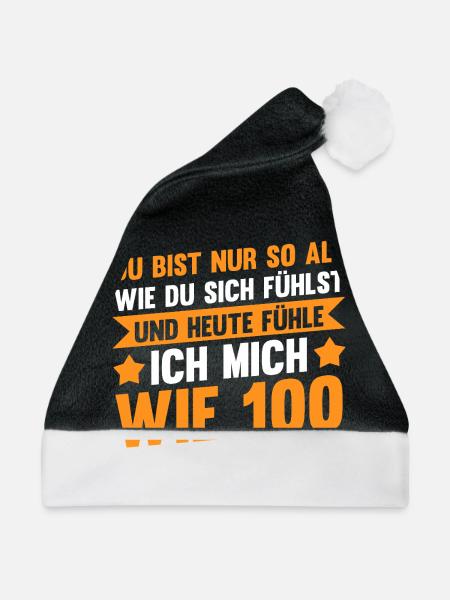 Ich Bin Nicht Alt Geburtstag - Weihnachtsmütze - Schwarz/Weiß - Vorne