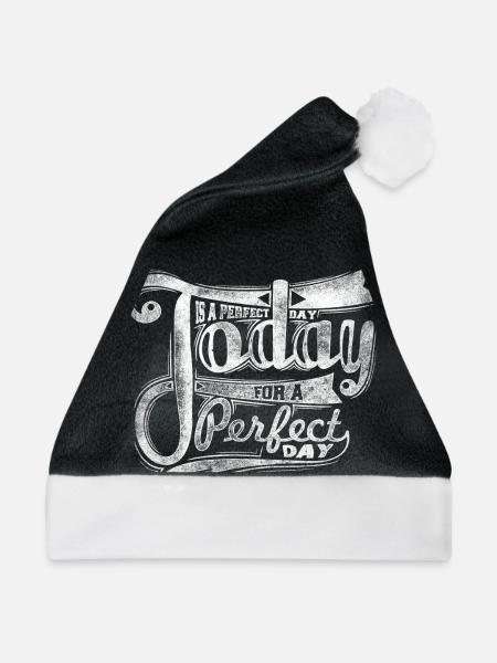 Heute ist perfekt weiß - Weihnachtsmütze - Schwarz/Weiß