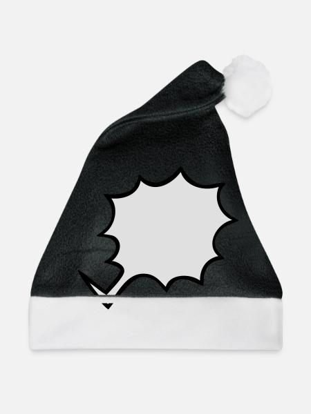 Sprechblase - Weihnachtsmütze - Schwarz/Weiß