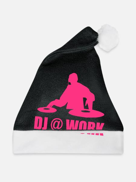 DJ @ Work - Weihnachtsmütze - Schwarz/Weiß