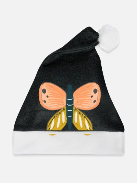 Schmetterling - Weihnachtsmütze - Schwarz/Weiß