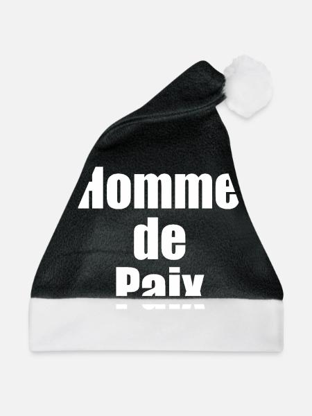 Mann des Friedens - Weihnachtsmütze - Schwarz/Weiß - Vorne