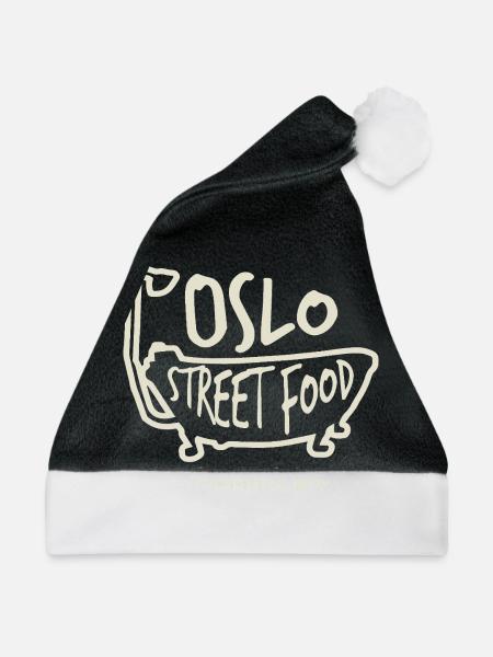 Oslo Street Food - Weihnachtsmütze - Schwarz/Weiß - Vorne