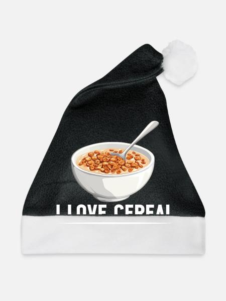 I Love Cereal 16 - Weihnachtsmütze - Schwarz/Weiß