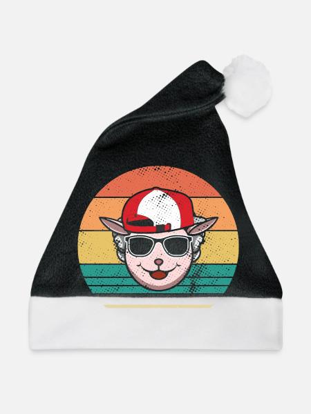Schäfer Schaf - Weihnachtsmütze - Schwarz/Weiß