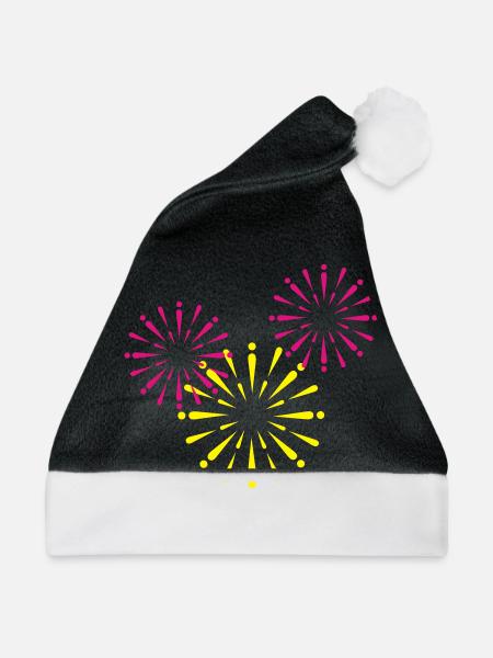 feuerwerk - Weihnachtsmütze - Schwarz/Weiß
