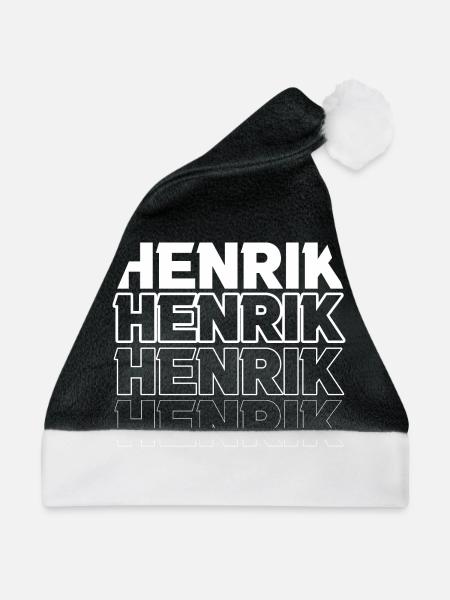 Henrik - Weihnachtsmütze - Schwarz/Weiß - Vorne