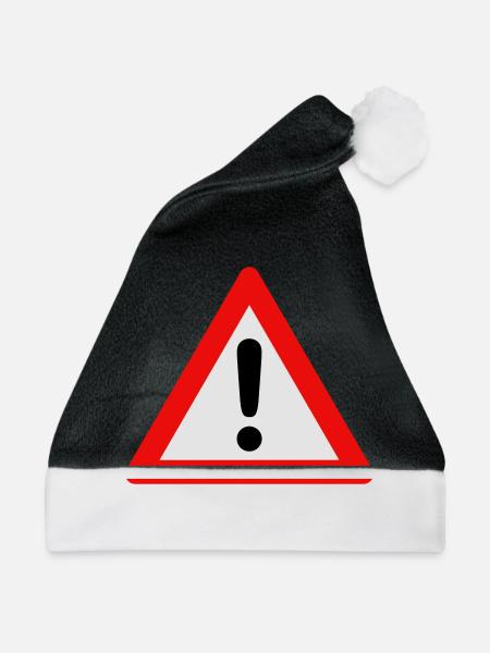 achtung! - Weihnachtsmütze - Schwarz/Weiß