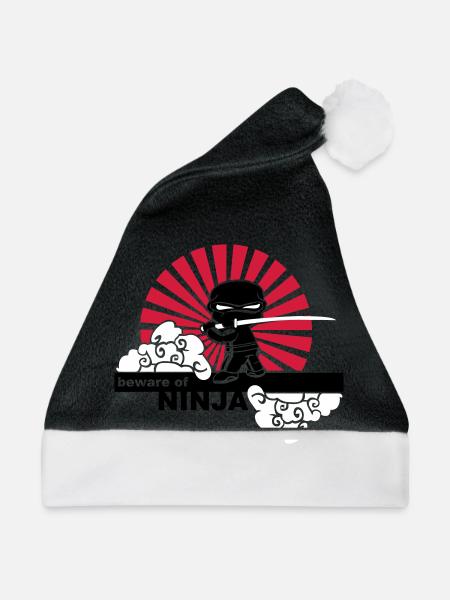Ninja - Weihnachtsmütze - Schwarz/Weiß