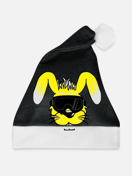 skihase - Weihnachtsmütze - Schwarz/Weiß