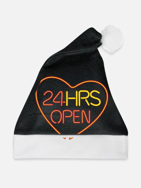 open heart - Weihnachtsmütze - Schwarz/Weiß