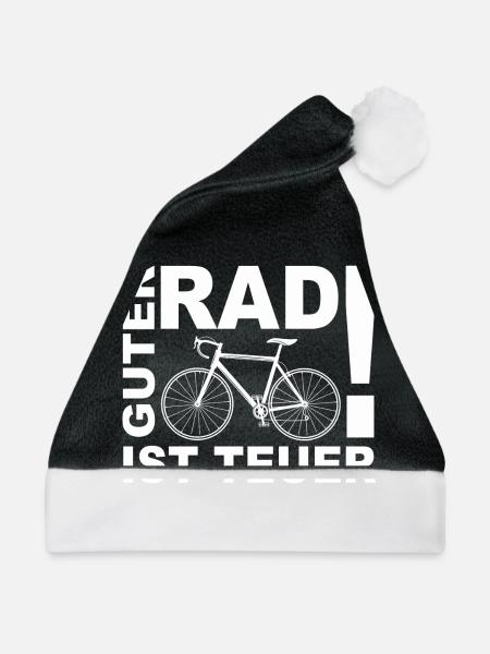 Guter Rad ist teuer - Weihnachtsmütze - Schwarz/Weiß - Vorne