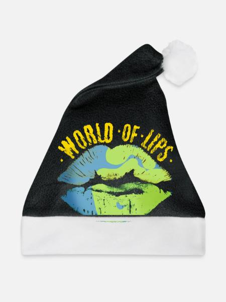 Lippen dieser Welt - Weihnachtsmütze - Schwarz/Weiß