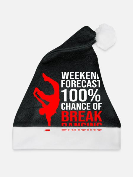Breakdance - Weihnachtsmütze - Schwarz/Weiß - Vorne