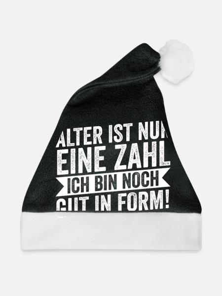 Ich Bin Nicht Alt Geburtstag - Weihnachtsmütze - Schwarz/Weiß - Vorne