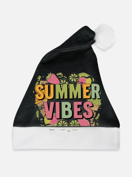 Summer Vibes - Weihnachtsmütze - Schwarz/Weiß