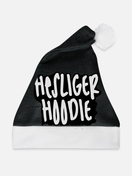 HESLIGER HOODIE - Weihnachtsmütze - Schwarz/Weiß
