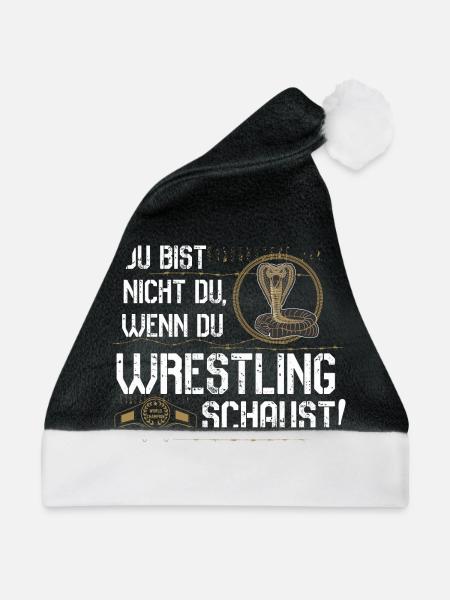 Wrestling schauen - Weihnachtsmütze - Schwarz/Weiß - Vorne