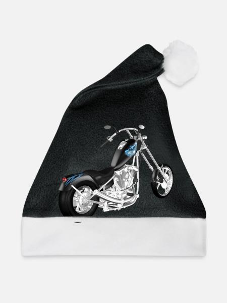 Motorrad - Weihnachtsmütze - Schwarz/Weiß