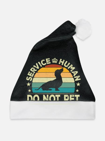 Service Mensch - Weihnachtsmütze - Schwarz/Weiß