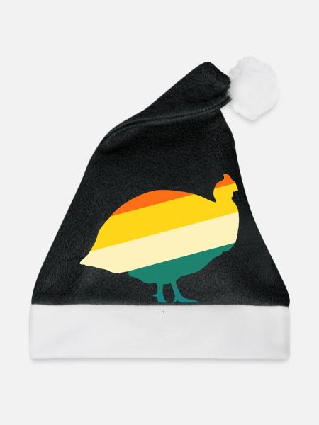 Hühner Hahn Perlhuhn - Weihnachtsmütze - Schwarz/Weiß